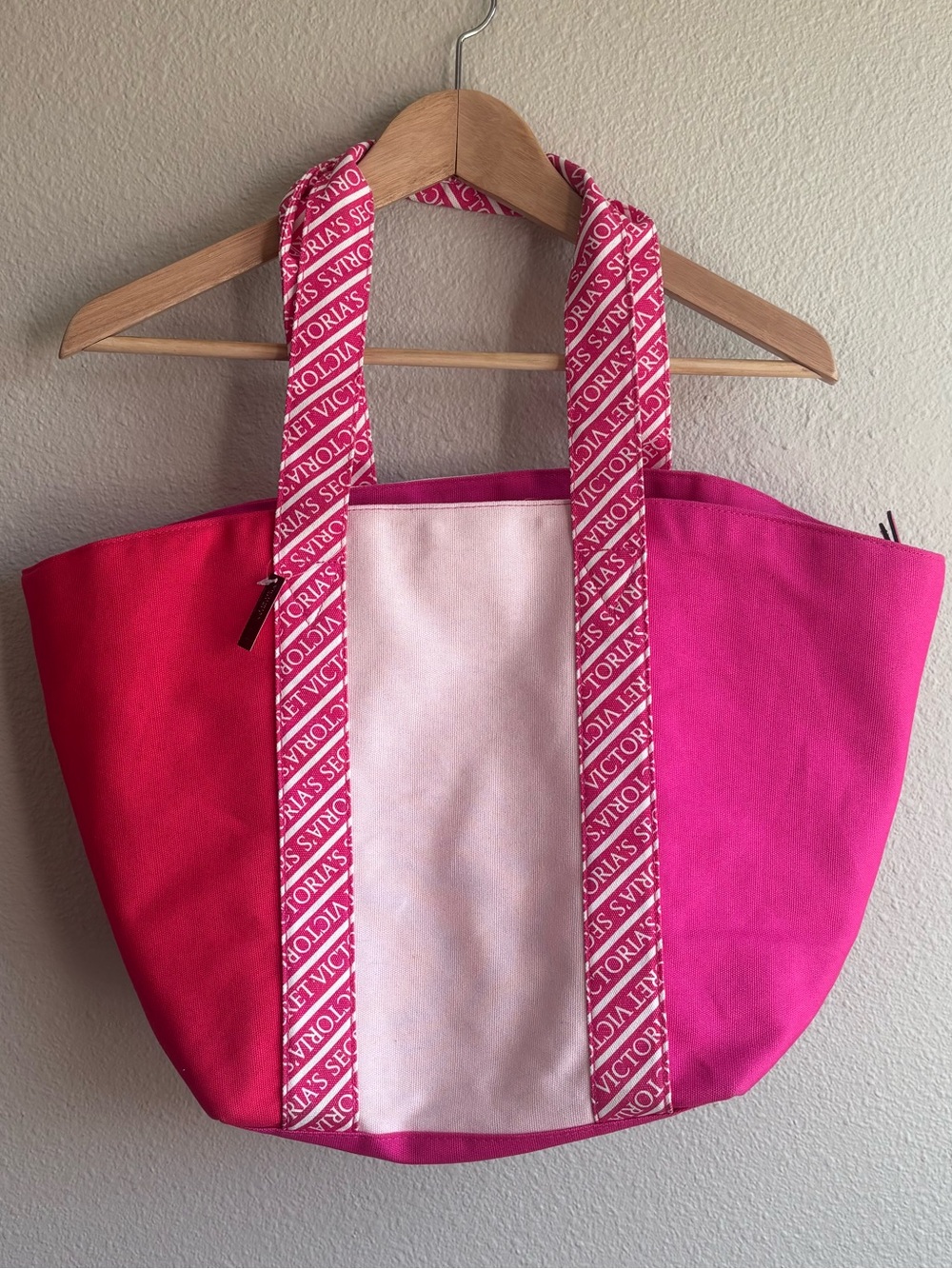 Victoria's Secret Pink & Light Pink Canvas Tote Bag